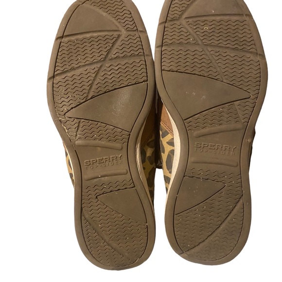 Sperry Topsider G Intrepid Leopard Print Boat Shoes Size 7 ladies 5 Girls - Picture 8 of 9